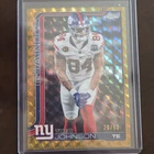 2025 Topps Chrome Football Gold Geometric Refractor Theo Johnson #233