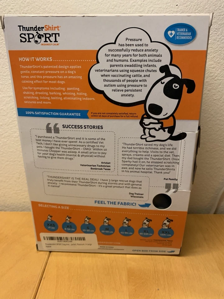 Dog Thunder Shirt Sport XL Anxiety Used Once With Box! Insanely Calm! L@@K! - Image 3 of 4