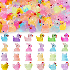Mini Resin Animals Figures to Hide 72 PCS Luminous Tiny Miniature Figurines B...