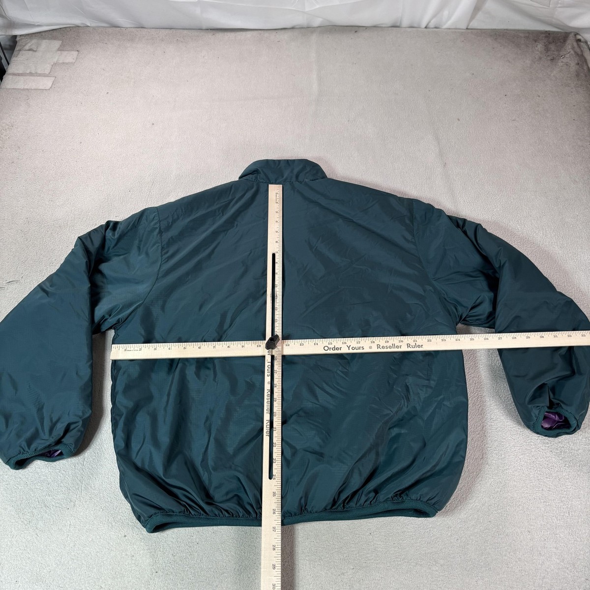Vintage Eddie Bauer EBTEK Jacket Mens Medium Green 1/4 Zip Anorak
