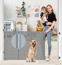 Retractable Baby Gates with Support Rods, Retractable Gate for Babies 55  