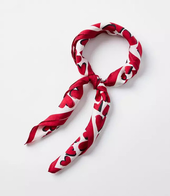 NWT - Ann Taylor LOFT Heart Silk Square Scarf