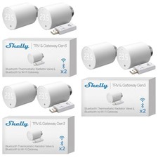 Produktbild - Shelly Blu TRV Gen3 Smart Thermostat WLAN Bluetooth Thermostatventil 6ER PACK