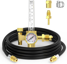 Argon/Co2 Mig Tig Flow Meter Gas Regulator Gauge Welding Weld with 8Ft Gas Hose