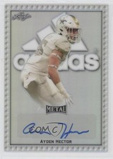 2020 Leaf Metal US Army All-American Bowl Silver 1/1 Ayden Hector Auto 4z8