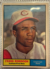 Topps 1961 Topps Frank Robinson #360 Cincinnati Reds Rookie MLB Baseball Card. rookie card picture