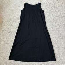 evameva Cotton Sleeveless Dress Black Free Size