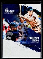 2018 Panini Diamond Kings #PP12 Francisco Lindor / Lou Boudreau Past and Present