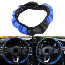 1 Pcs Black Blue Universal Microfiber Leather Car Suv Steering Wheel Cover 15 1 Pcs Black Blue Universal Microfiber Leather Car Suv Steering Wheel Cover 15