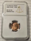 1909 VDB Lincoln Cent SSCG MS 64 RD - Key Date Wheat Penny 0000644-012