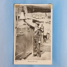 Military Postcard C1915 Making Eight Ships Bells Royal Navy