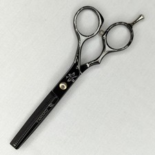 Yamako 5235 Barbers Thinning Scissors Shears Black Japanese Steel