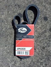 Image of Gates 6PK2020 V Ribbed Belt New Saab Vauxhall