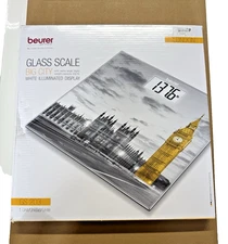 Beurer Glass Weight Scale Large White Illuminated Display Big Ben London