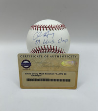 Chris Drury Signed Baseball Inscribed '89 LLWS Champs - COA Steiner