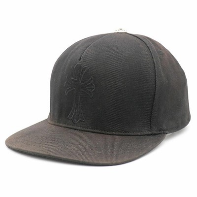 Chrome Hearts Baseball Cap Cross Embroidery Cross Ball Hat Black