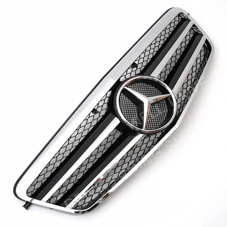 For Mercedes Benz E-Class W212 4D 09-13 E200 E250 E300 E350 Chrome Silver Grille Foto 3 de 4