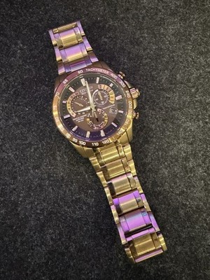 Citizen Eco-Drive Chronograph Gold Men's Watch Perpetual Calendar
