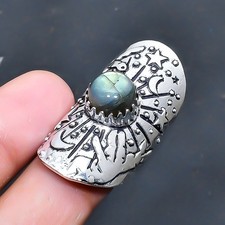 Labradorite Handmade 925 Sterling Silver Jewelry Ring US Size 7.5 t011