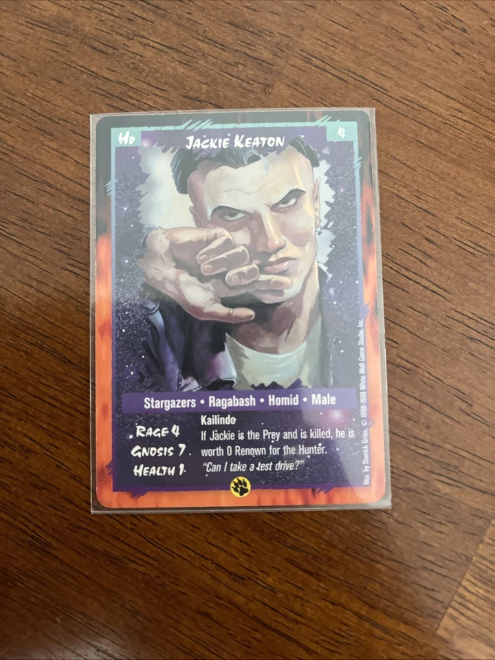 Jackie Keaton  : RAGE Las Vegas CCG card werewolf TCG - Image 2 of 2