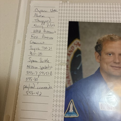Capitaine astronaute de la NASA Photo 5x7 signée Norm Haggard Cosmonaute  - Photo 3/3