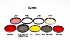 Vintage 52mm Camera Lens Filters - Lot of 9 - Nikon, Hoya, Tiffen, Vivitar