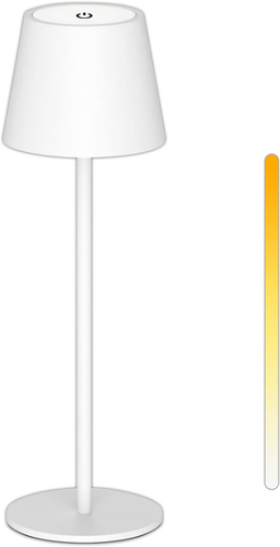 Lampada Da Tavolo LED Portatile A Batteria, Staccabile E Ricaricabile USB-C, Touch Dimmer Con 3 Temperature (3000K/4000K/5000K), Impermeabile IP44, Perfetta Per Interni/Esterni, Ristoranti E Camere Da Letto - 4