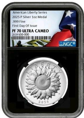 2025 Silver American Liberty Medal 1oz NGC PF70 Ultra Cameo FDI