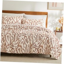 Oversized King Quilt Bedding Set, 3 King / California King 40 - Khari Rust