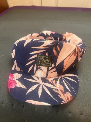Obey Vintage Pink Floral Hawaiian Snap Back Uncommon Accessory