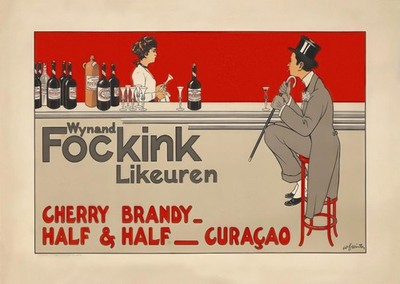 Vintage-Bar-Szene Wandkunst Elegante Retro-Dekoration Bar-Szene Wand A