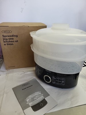 BELLA Dampfgarer mit zwei Ebenen, gesund, schnelles gleichzeitiges Kochen stapelbar R484