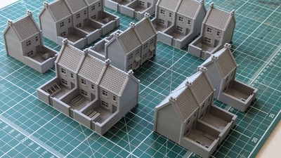 10 mm Maßstab Tischplatte Wargaming europäische (Home Front) Terrasse - 9 Gebäude