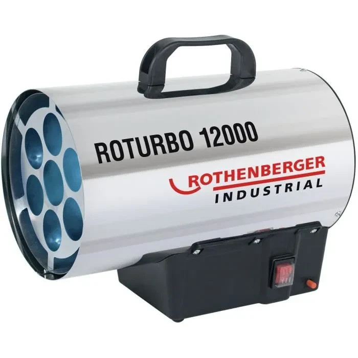 Chauffage gaz propane 12kW Roturbo 12000 Rothenberger gris pour grand volume