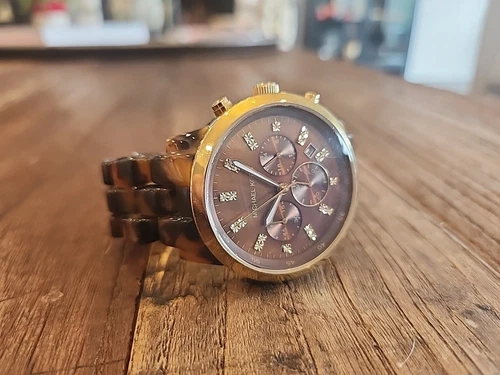 Orologio Michael Kors MK5038 Donna Cronografo Ritz Acrilico Tartaruga