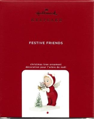 FESTIVE FRIENDS ANIMATED 2020 HALLMARK PULL STRING KEEPSAKE ORNAMENT NEW