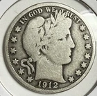 1912 P Barber Silver Half Dollar - Free Shipping - (40-7)