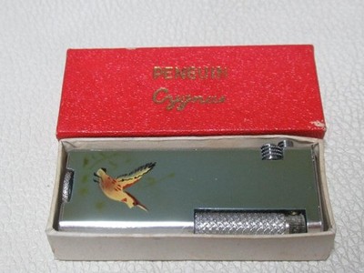 Almost unused, same box from the '60s  Penguin Cygnus Oil lighter with duck