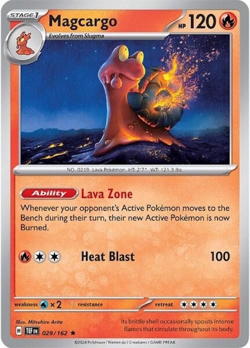 Magcargo 29/162 Holo Rare Card Temporal Forces Pokémon TCG NM/M