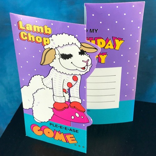 Lot of 40 CARDS (5 Packs) LAMB CHOP BDAY PARTY INVITATIONS vtg 80s 90s cartoon - Picture 10 of 11