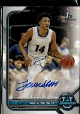 2021-22 Bowman University #BCPA-JR Jared Rhoden Chrome Prospect Autograph