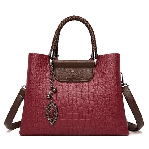 Luxury Designer Women's Alligator Leather Handbag – Crossbody Tote Shoulder Bag - Picture 15 of 16