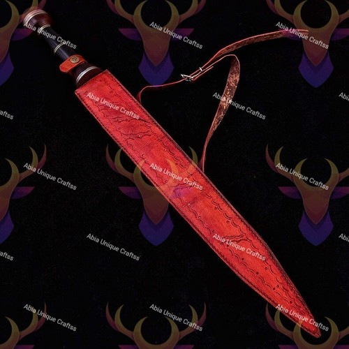 Roman Gladius Sword Handmade Damascus Steel Battle Ready Sword Wth Sheath - Picture 5 of 5