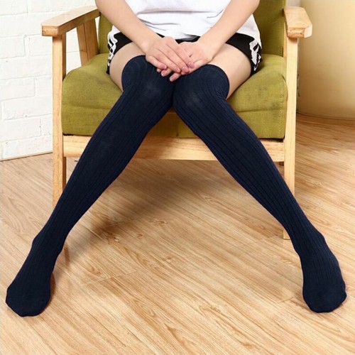 Women Soft Warm Cable Knit Over knee Long Boot Thigh High Socks Stockings Winter - Bild 16 von 17