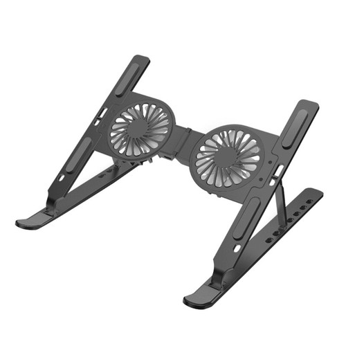 Foldable Laptop Stand with RGB Cooling System Adjustable Angle for 17" Notebooks - Photo 10/10