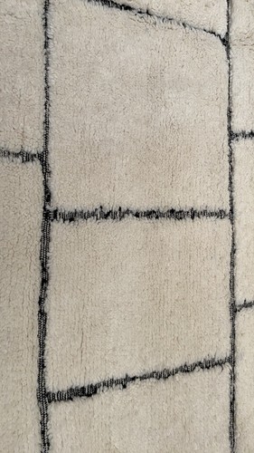 Marokkanischer Beni Ourain Handarbeit Teppich B05 Wolle Berber Stamm 9ft8’’x6ft6’’/Ziegel Wand - Bild 4 von 10