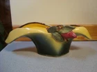 Vintage Rare McCOY POTTERY Yellow Green Applied CROCUS Planter MINT