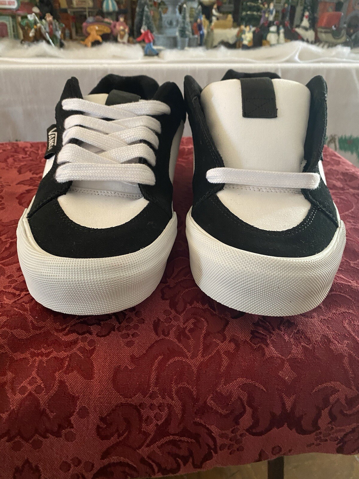 FALLEN FOOTWEAR Scarpe VANS Knu Skool Puffy Caldrones con logo in rilievo taglia USA: M9 W10 5 nuove senza scatola