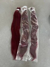 3 Pk Easy Braid BURGANDY 56” Braiding Hair 900# 270g | New W/ Fast Shipping!