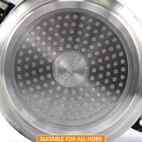 3/6/7 Litre Home Dual Handle aluminum Pressure Cooker Kitchen Catering Cookware - Picture 18 of 31